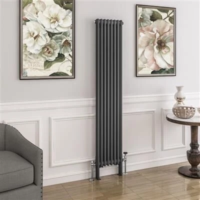 Eastbrook Imperia 2 Koloms Radiator 40x180cm 1190W Antraciet