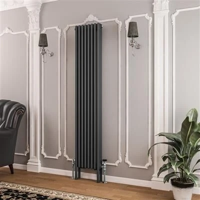 Eastbrook Imperia 3 Koloms Radiator 40x180cm 2099W Antraciet
