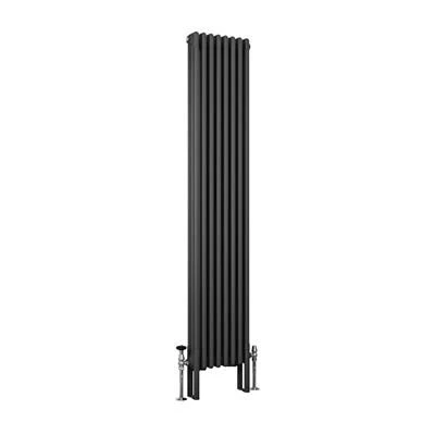 Eastbrook Imperia 3 Koloms Radiator 40x180cm 2099W Antraciet - Afbeelding 2