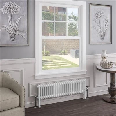 Eastbrook Imperia 2 Koloms Radiator 115x30cm 875W Wit Glans