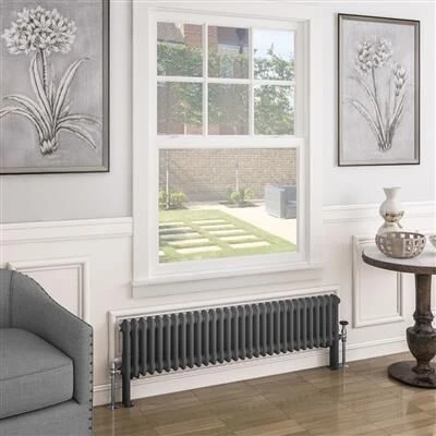 Eastbrook Imperia 2 Koloms Radiator 135x30cm 1048W Antraciet