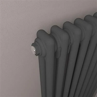 Eastbrook Imperia 2 Koloms Radiator 40x60cm 576W Antraciet - Afbeelding 3