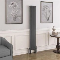 Eastbrook Imperia 2 Koloms Radiator 30x180cm 1078W Antraciet