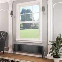 Eastbrook Imperia 3 Koloms Radiator 135x30cm 1436W Antraciet