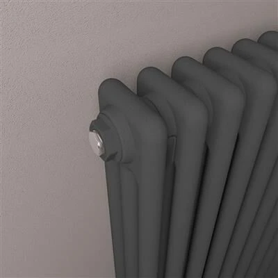 Eastbrook Imperia 3 Koloms Radiator 145x60cm 3024W Antraciet - Afbeelding 3