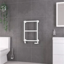 Eastbrook Stour Handdoekradiator 50x70cm 221W Wit Mat