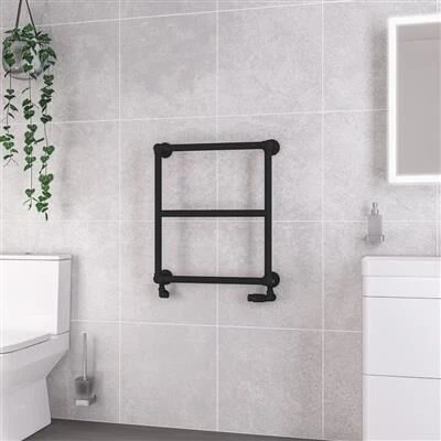 Eastbrook Stour Handdoekradiator 60x70cm 240W Zwart Mat