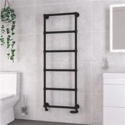 Eastbrook Stour Handdoekradiator 60x155cm 398W Zwart Mat