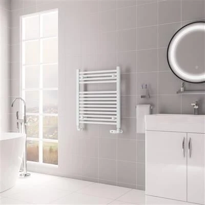 Eastbrook Biava Multirail Handdoekradiator 60x70cm 438W Wit Glans