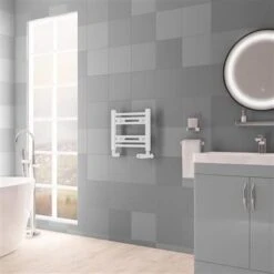 Eastbrook Biava Multirail Handdoekradiator 40x35cm 145W Wit Mat