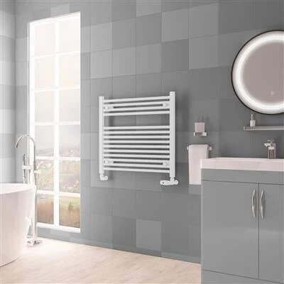 Eastbrook Biava Multirail Handdoekradiator 75x70cm 532W Wit Mat