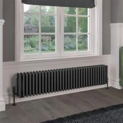 Eastbrook Rivassa 4 Koloms Radiator 150x30cm Staal 1796W Antraciet
