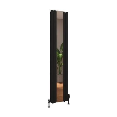 Eastbrook Tunstall Dubbele Radiator Met Spiegel 40x180cm 1102W Zwart Mat - Afbeelding 2