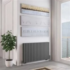 Eastbrook Tunstall Dubbele Radiator 105x60cm 1652W Antraciet