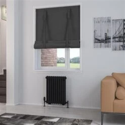 Eastbrook Rivassa 2 Koloms Radiator 45x60cm Staal 630W Zwart Mat
