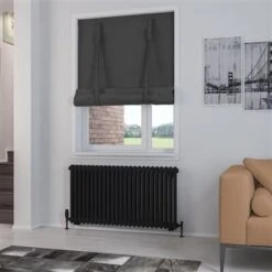 Eastbrook Rivassa 2 Koloms Radiator 115x60cm Staal 1573W Zwart Mat