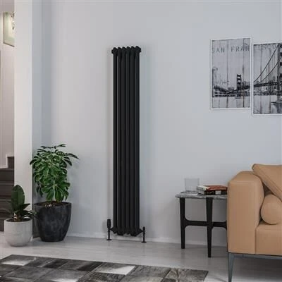 Eastbrook Rivassa 2 Koloms Radiator 30x180cm Staal 933W Zwart Mat