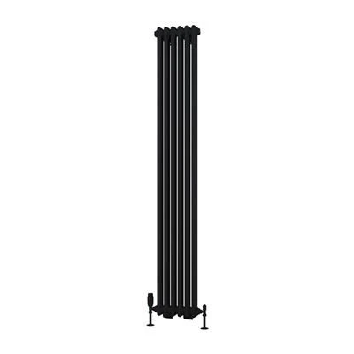 Eastbrook Rivassa 2 Koloms Radiator 30x180cm Staal 933W Zwart Mat - Afbeelding 2