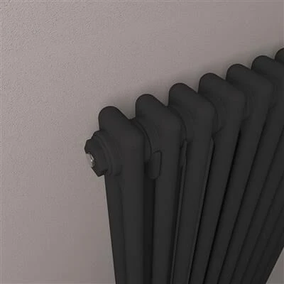 Eastbrook Rivassa 2 Koloms Radiator 30x180cm Staal 933W Zwart Mat - Afbeelding 3