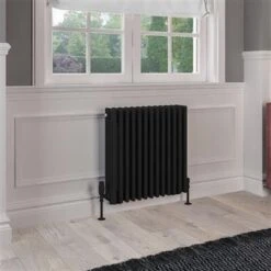 Eastbrook Rivassa 4 Koloms Radiator 60x60cm Staal 1255W Zwart Mat