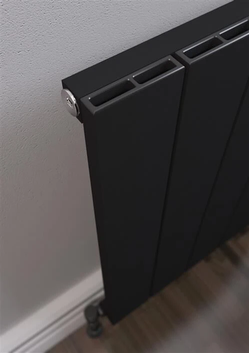 Eastbrook Rosano Radiator 55x180cm Aluminium 1896W Zwart Mat - Afbeelding 3