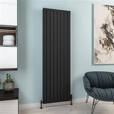 Eastbrook Hadleigh Radiator 55x180cm Aluminium 2006W Zwart Mat