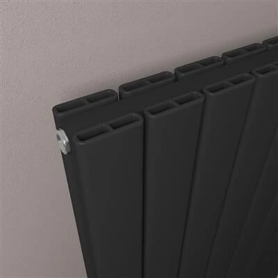 Eastbrook Hadleigh Radiator 55x180cm Aluminium 2006W Zwart Mat - Afbeelding 3