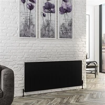 Eastbrook Vesima Radiator 140x60cm Aluminium 1844W Zwart Mat