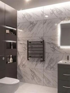 Eastbrook Wingrave Handdoekradiator 60x60cm Antraciet 358W