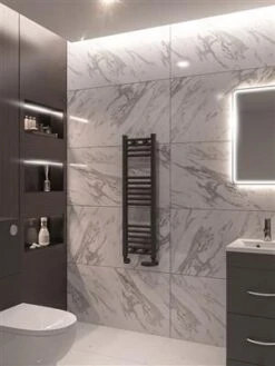 Eastbrook Wingrave Handdoekradiator 30x100cm Antraciet 331W