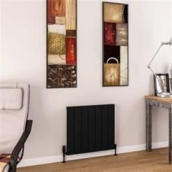 Eastbrook Charlton Radiator 65x60cm Aluminium 697W Zwart Mat