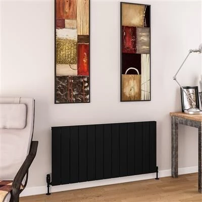 Eastbrook Charlton Radiator 125x60cm Aluminium 1271W Zwart Mat