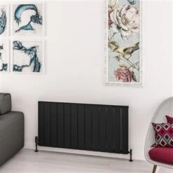 Eastbrook Withington Radiator 125x60cm Aluminium 1270W Zwart Mat