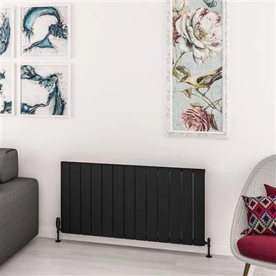 Eastbrook Withington Radiator 125x60cm Aluminium 1270W Zwart Mat