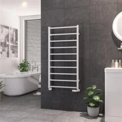Eastbrook Tuscan Square Handdoekradiator 60x120cm 527W Wit Glans