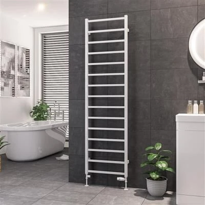 Eastbrook Tuscan Square Handdoekradiator 50x180cm 688W Wit Glans