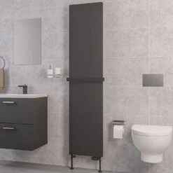 Eastbrook Wingrave Paneelradiator 60x180cm Zwart Mat 1234W