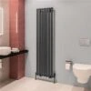 Eastbrook Tunstall Radiator 50x180cm 1099W Antraciet