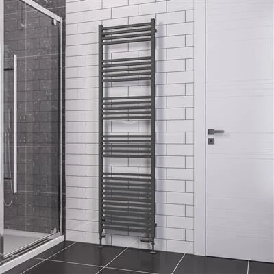 Eastbrook Tuscan Square Multirail Handdoekradiator 50x120cm 980W Antraciet