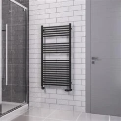 Eastbrook Tuscan Square Multirail Handdoekradiator 60x120cm 775W Zwart Mat