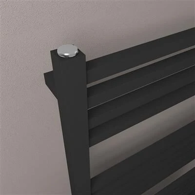 Eastbrook Tuscan Square Multirail Handdoekradiator 60x120cm 775W Zwart Mat - Afbeelding 3