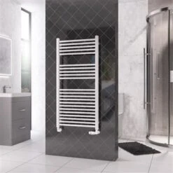 Eastbrook Rion Handdoekradiator 60x120cm 740W Wit Glans