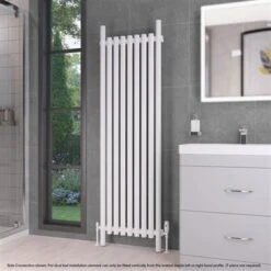 Eastbrook Lambourne Horizontale Radiator 55x180cm 1146W Wit Mat