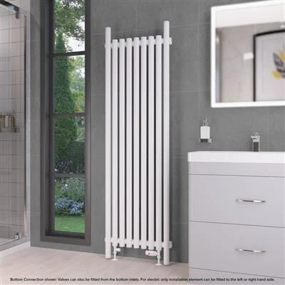 Eastbrook Lambourne Horizontale Radiator 55x180cm 1146W Wit Mat - Afbeelding 2