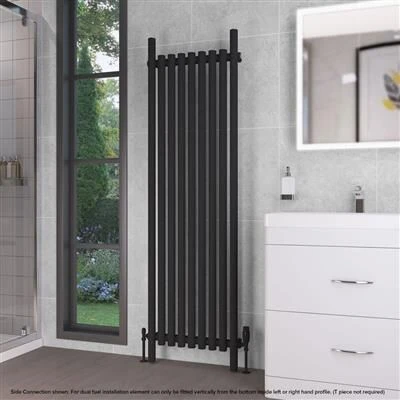 Eastbrook Lambourne Horizontale Radiator 55x180cm 1146W Zwart Mat