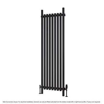 Eastbrook Lambourne Horizontale Radiator 55x180cm 1146W Zwart Mat - Afbeelding 3