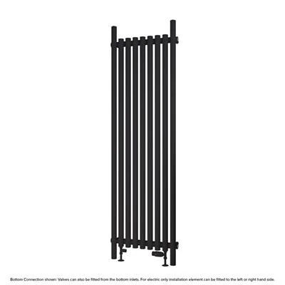 Eastbrook Lambourne Horizontale Radiator 55x180cm 1146W Zwart Mat - Afbeelding 4