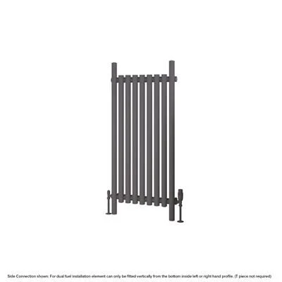 Eastbrook Lambourne Horizontale Radiator 55x120cm 837W Antraciet - Afbeelding 3