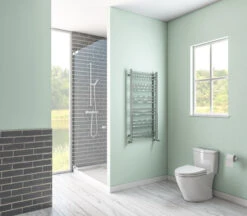 Eastbrook Biava Round Verticale Verwarming 120x60cm Chroom 435 Watt