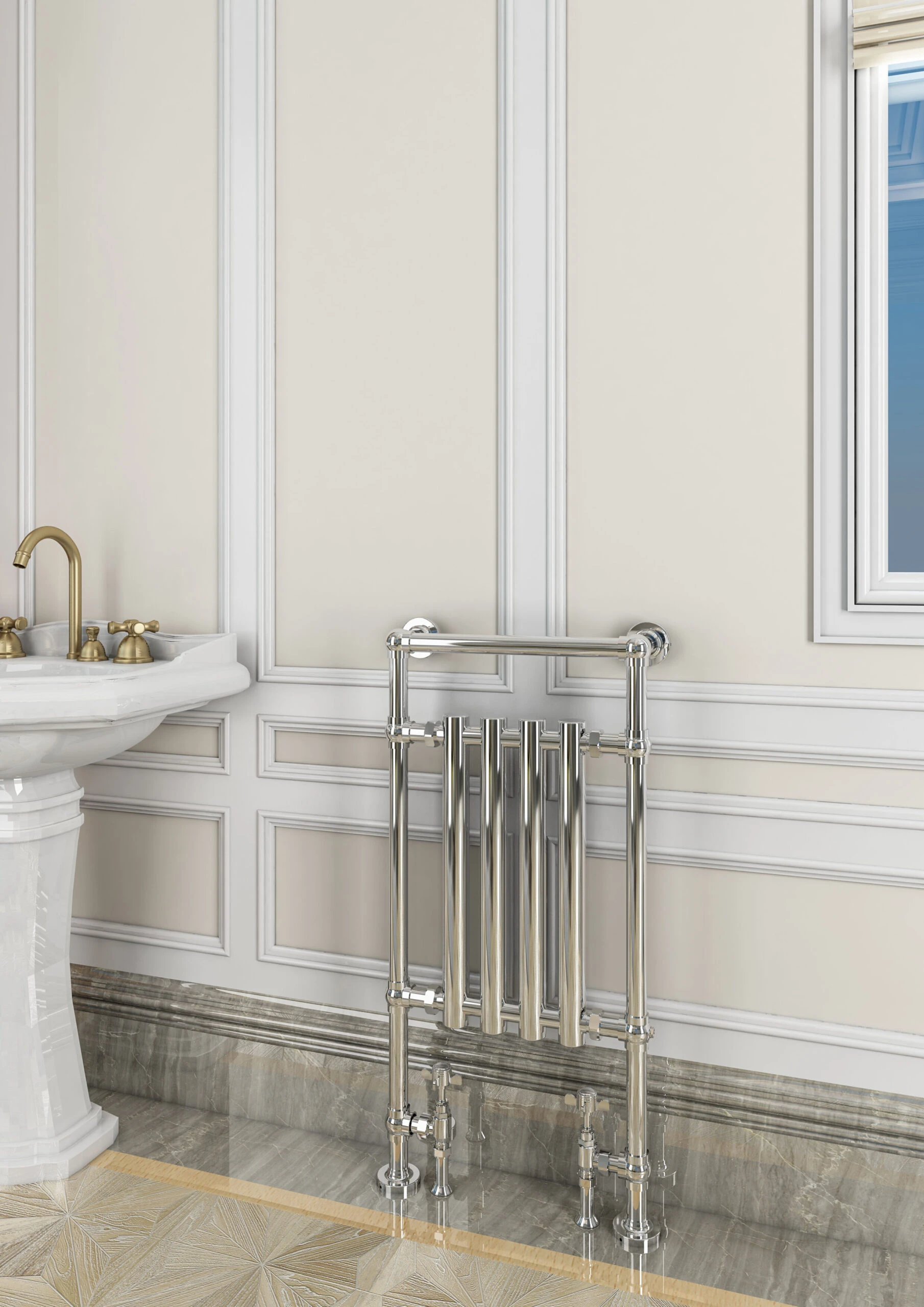 Eastbrook Frome Klassieke Radiator 95,2x50cm Chroom 243 Watt